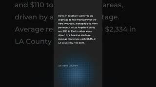 Southern California to see modest rent hikes by 2026