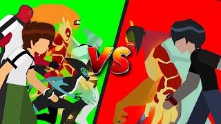 Ben 10 vs Kevin 11 Stick Nodes Pro