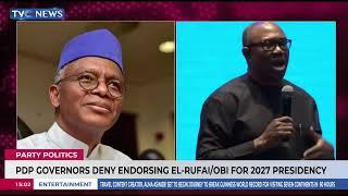 PDP Governors Deny Endorsing El-Rufai/Obi For 2027 Presidency | Journalists' Hangout