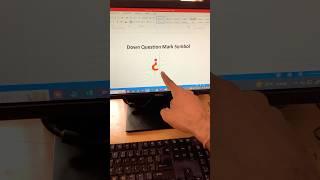 Shortcut key for Down Question Mark Symbol ‼️ #shorts #computer #msword