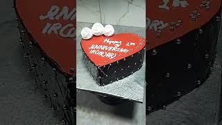 Heart ️️ cake decorating ideas for anniversary #cake #khubaibsandrana0