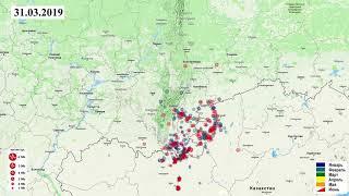 Сейсмическая активность в Уральской фасетке за первое полугодие 2019 г.