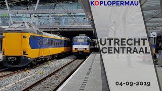 Treinen op station Utrecht Centraal - 04-09-2019