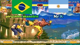 超级街霸2X  jorginho maneiro (Brazil) vs Mr K (Argentina) Super Street Fighter 2 Turbo