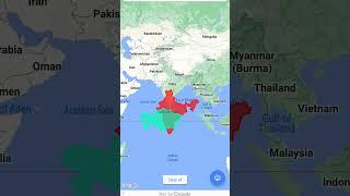 India vs Kazakhstan size comparison #geography #india #kazakhstan #maps #map #asia #shorts #yt