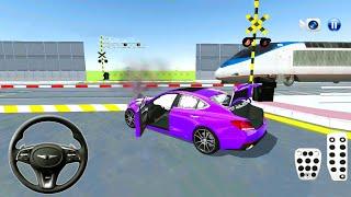 Purple Car Driving In The City - 3D Car Driving Class Simulator #9 - Android Gameplay