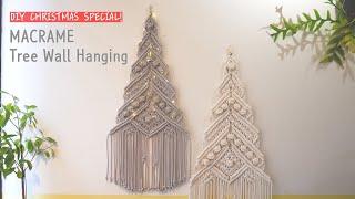 DIY TUTORIAL | Macrame Christmas Tree Wall Hanging | 마크라메 크리스마스 트리 월행잉 만들기