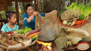 Yummy! Cow stomach recipe- Cooking cow stomach so delicious with fresh vegetable for dinner