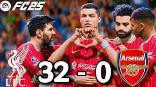 Ronaldo, Messi, Mbappé & M.Salah | All Stars Together | Liverpool Vs Arsenal | FC 25 4K Gameplay