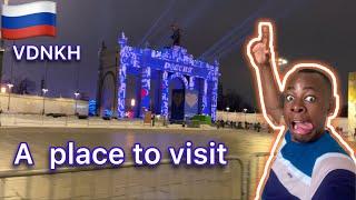 A winter vlog in park VDNKH of Moscow Russia a beautiful place to spend time