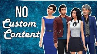 No Custom Content Family - The Sims 4