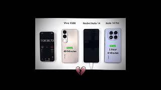 FASTEST Charging Phone? Redmi Note 14 vs Vivo Y200 vs Redmi Note 14 Pro – FULL TEST! "#shorts