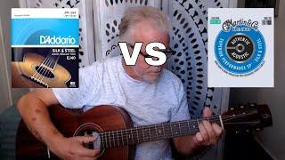 D'Addario EJ40 Silk And Steel Strings VS Martin Authentic Acoustic Silk And Steel Strings Comparison