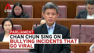 Chan Chun Sing on bullying incidents that go viral