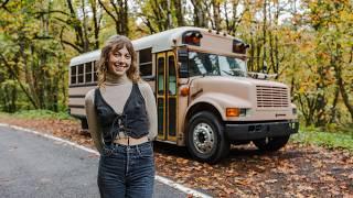 Her DIY Bus Home - A Masterpiece of Tiny Design