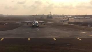 RARE! Ilyushin IL-76 loud taxi to taxiway November 1 at Mumbai Airport