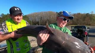 Thank you for your service Larry Solberg! Larry and son Preston had some big ole catfish!