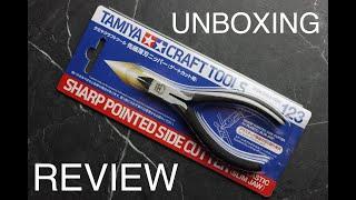 Tamiya Sharp pointed side cutter 74123 Pliers review unboxing impressions [ENGLISH]