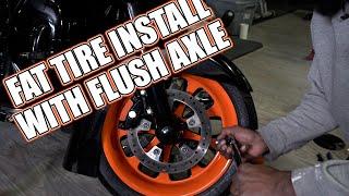 How to Install a Fat Tire on a Harley Davidson Road Glide with A Flush Axle - PART 3