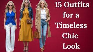 Fashion After 50: 15 Outfits for a Timeless Chic Look | Outfits for women Graceful Style 50+.