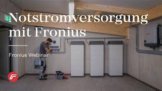 Webinar: Notstromversorgung mit Fronius – Installation und Einbindung