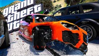 РЕАЛИСТИЧНЫЕ АВАРИИ МАШИН В ГТА 5►ОБЗОР НА УЛУЧШЕННУЮ ФИЗИКУ GTA 5 (Realistic Crash Deformation Mod)