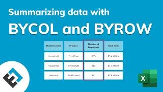 Daten analysieren mit BYCOL- und BYROW-Funktionen - LAMBDA-Helfer | Büroalltag