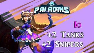 Геймплей Ио - 2 танка и 2 снайпера в команде, весело :) | Paladins