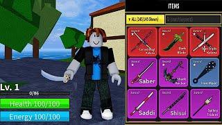 Level 1 - 2550 With ALL REWORK SWORDS in Blox Fruits Roblox