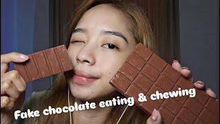 ASMR fake chocolate eating & chewing 