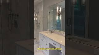 Showing this stunning new home’s primary bath #chicagolandrealestate #sellingagent