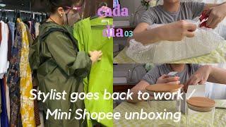 CADA DIA 03 - Stylist goes back to work, Mini Shopee unboxing | joy bernardo