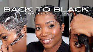 Simple Short Hair Pixie Tutorial 2024 | Ayana Abakah