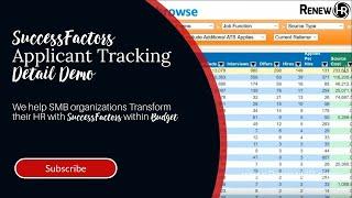 Select the right candidate for your organization with SuccessFactors Applicant Tracking