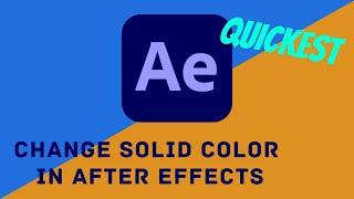 After Effects Tutorial: How To Change Solid Color In After Effects 2020