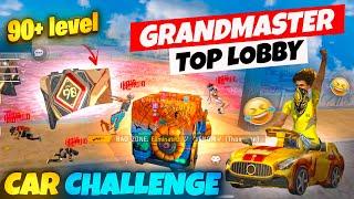 Grandmaster Top 1 Lobby - Car challenge in FreeFiremax Telugu || Kkr gaming