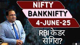 Nifty Prediction and Bank Nifty Analysis for Wednesday | 4 June 25 | Bank NIFTY Tomorrow