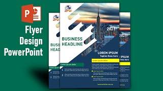 How to Make Creative A4 size Flyer Design using PowerPoint Tutorial | Flyer | Cover page design