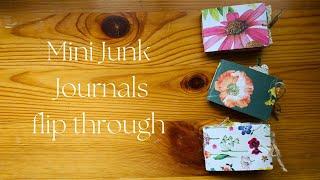 Mini Junk Journals crafted with clothing tags and paper scraps full flip through ️