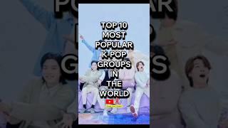 Top 10 Most Populer K-Pop Groups In The World #shorts #populer #world