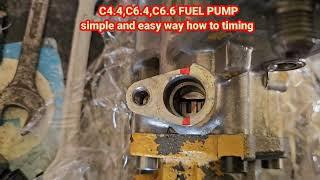 CAT ENGINE C4.4 or C6.4,C6.6 SETUP OF FUEL PUMP TIMING