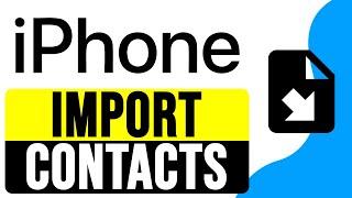 How to IMPORT CONTACTS to iPhone from VCF 2024 | Transfer VCF to iPhone