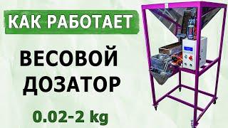 Принцип работы весового дозатора сыпучих продуктов Фасовка кофе одноковшевым дозатором ABC Tech 