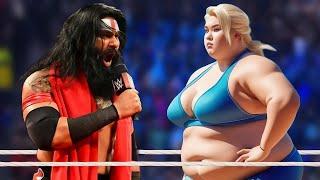 WWE 2k24 FULL MATCH - Veer Mahann Vs. Fat Girl : SmackDown Live Full Match