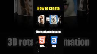 3D rotation animation #html #css #shorts