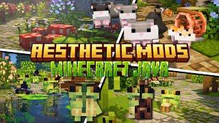 6 aesthetic cottagecore mods and texture for minecraft java 1.20.1 fabric  (frog,hamster etc.)