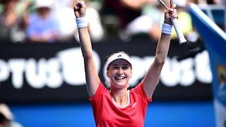 Ekaterina Makarova v Simona Halep highlights (QF) - Australian Open 2015