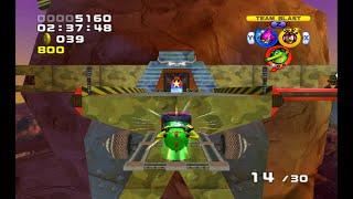 Sonic Heroes: Bullet Station (Team Chaotix) 40500 points (Normal Mission)