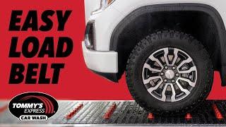 Easy load conveyor belt at Tommy's Express Car Wash