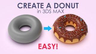 How to create a Donut - 3ds max tutorial